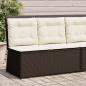 Preview: Gartenbank mit Kissen Braun Poly Rattan