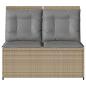 Preview: Gartenbank mit Kissen Beige Poly Rattan