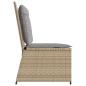 Preview: Gartenbank mit Kissen Beige Poly Rattan