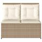 Preview: Gartenbank mit Kissen Beige Poly Rattan