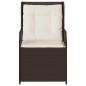 Preview: Gartenbank mit Kissen 2 pcs Braun Poly Rattan