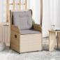Preview: Gartenbank mit Kissen 2 pcs Beige Poly Rattan