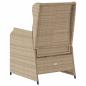 Preview: Gartenbank mit Kissen 2 pcs Beige Poly Rattan