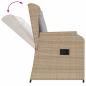 Preview: Gartenbank mit Kissen 2 pcs Beige Poly Rattan