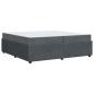 Preview: Bettgestell mit Matratze Dunkelgrau 200 x 200 cm Samt