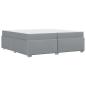 Preview: Bettgestell Hellgrau 200 x 200 cm Stoff