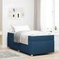 Preview: ARDEBO.de - Bettgestell mit Matratze Blau 90 x 200 cm Stoff