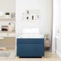 Preview: Bettgestell mit Matratze Blau 90 x 200 cm Stoff