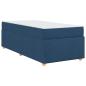 Preview: Bettgestell mit Matratze Blau 90 x 200 cm Stoff