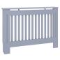 Preview: Heizkörperabdeckung 2 pcs Grau 112 x 19 x 81.5 cm Holzwerkstoff
