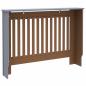 Preview: Heizkörperabdeckung 2 pcs Grau 112 x 19 x 81.5 cm Holzwerkstoff