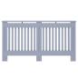 Preview: Heizkörperabdeckung 2 pcs Grau 152 x 19 x 81.5 cm Holzwerkstoff