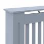 Preview: Heizkörperabdeckung 2 pcs Grau 152 x 19 x 81.5 cm Holzwerkstoff