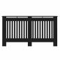 Preview: Heizkörperabdeckung 2 pcs Schwarz 152 x 19 x 81.5 cm
