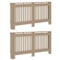 Preview: Heizkörperabdeckung 2 pcs Braun 152 x 19 x 81.5 cm