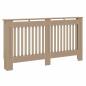 Preview: Heizkörperabdeckung 2 pcs Braun 152 x 19 x 81.5 cm