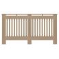 Preview: Heizkörperabdeckung 2 pcs Braun 152 x 19 x 81.5 cm