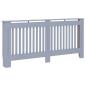 Preview: Heizkörperabdeckung 2 pcs Grau 172 x 19 x 81.5 cm Holzwerkstoff