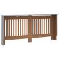 Preview: Heizkörperabdeckung 2 pcs Grau 172 x 19 x 81.5 cm Holzwerkstoff