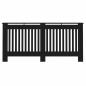 Preview: Heizkörperabdeckung 2 pcs Schwarz 172 x 19 x 81.5 cm