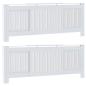 Preview: Heizkörperabdeckung 2 pcs Weiß (142-205) x 20.5 x 81.5 cm