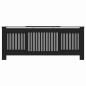 Preview: Heizkörperabdeckung 2 pcs Schwarz (142-205) x 20.5 x 81.5 cm