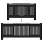 Preview: Heizkörperabdeckung 2 pcs Schwarz (142-205) x 20.5 x 81.5 cm