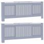 Preview: Heizkörperabdeckung 2 pcs Grau (142-205) x 20.5 x 81.5 cm