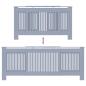 Preview: Heizkörperabdeckung 2 pcs Grau (142-205) x 20.5 x 81.5 cm