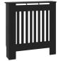 Preview: Heizkörperabdeckung 2 pcs Schwarz 78 x 19 x 81.5 cm