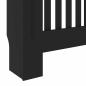Preview: Heizkörperabdeckung 2 pcs Schwarz 78 x 19 x 81.5 cm