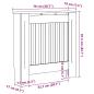 Preview: Heizkörperabdeckung 2 pcs Braun 78 x 19 x 81.5 cm Holzwerkstoff