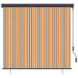 Preview: Outdoor Rollo Gestreift Gelb und Blau 180 x 250 cm Stoff