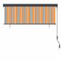 Preview: Outdoor Rollo Gestreift Gelb und Blau 180 x 250 cm Stoff