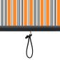 Preview: Outdoor Rollo Gestreift Gelb und Blau 180 x 250 cm Stoff