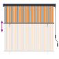 Preview: Outdoor Rollo Gestreift Gelb und Blau 180 x 250 cm Stoff