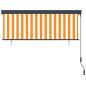 Preview: Outdoor Rollo Gestreift Orange und Weiß 180 x 250 cm Stoff