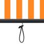 Preview: Outdoor Rollo Gestreift Orange und Weiß 180 x 250 cm Stoff