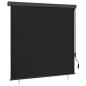 Preview: ARDEBO.de - Outdoor Rollo Gestreift Anthrazit 180 x 250 cm Stoff