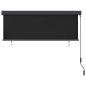 Preview: Outdoor Rollo Gestreift Anthrazit 180 x 250 cm Stoff
