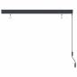 Preview: Outdoor Rollo Gestreift Anthrazit 180 x 250 cm Stoff