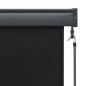 Preview: Outdoor Rollo Gestreift Anthrazit 180 x 250 cm Stoff