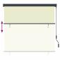 Preview: Outdoor Rollo Gestreift Verstellbar Creme 180 x 250 cm Stoff