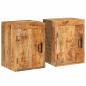 Preview: ARDEBO.de - Nachttisch 2 pcs Braun 35 x 33 x 48 cm Massives Mango-Holz