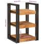 Preview: Nachttisch 2 pcs Braun und Schwarz Massives Mango-Holz