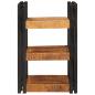 Preview: Nachttisch 2 pcs Braun und Schwarz Massives Mango-Holz