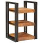 Preview: Nachttisch 2 pcs Braun und Schwarz Massives Mango-Holz