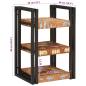 Preview: Nachttisch 2 pcs Braun und Schwarz Massivholz recycelt