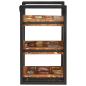 Preview: Nachttisch 2 pcs Braun und Schwarz Massivholz recycelt