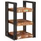 Preview: Nachttisch 2 pcs Braun und Schwarz Massivholz recycelt